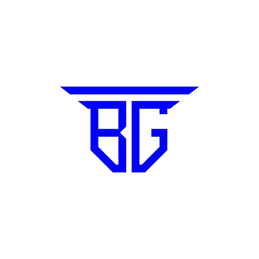 design criativo do logotipo da carta bg com gráfico vetorial vetor