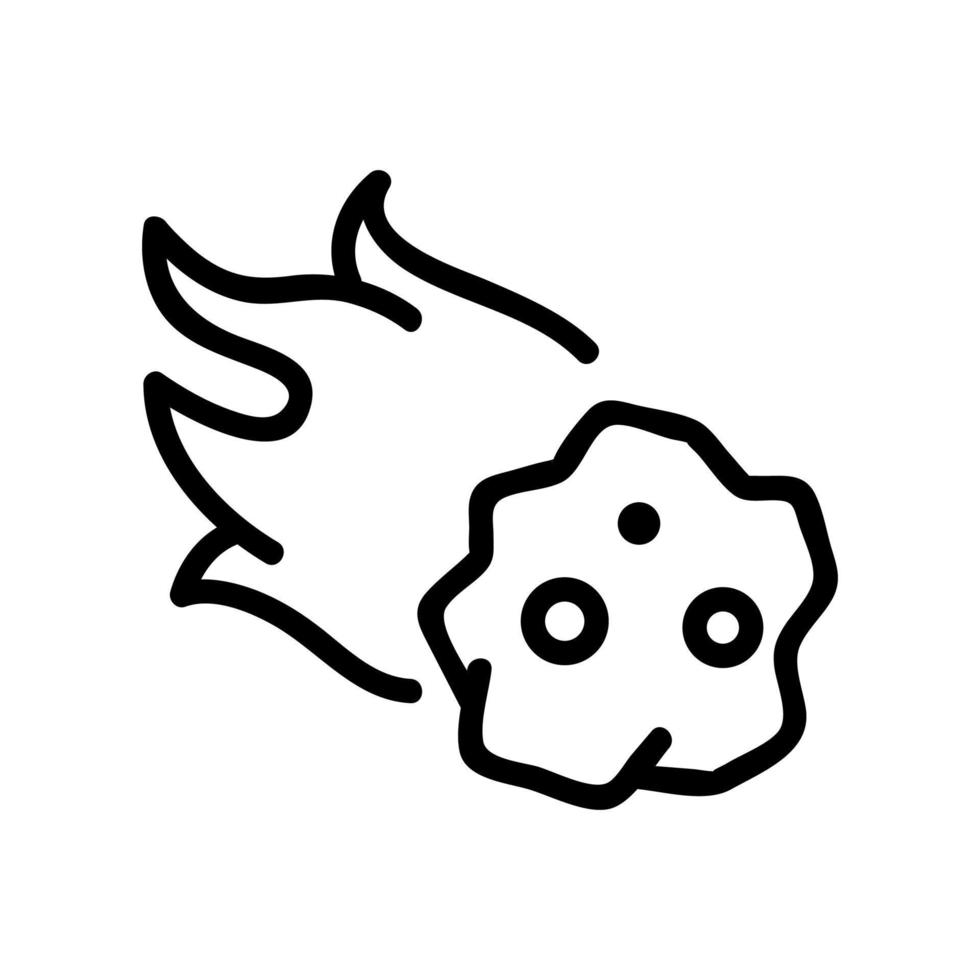 vetor de ícone de meteorito. ilustração de símbolo de contorno isolado
