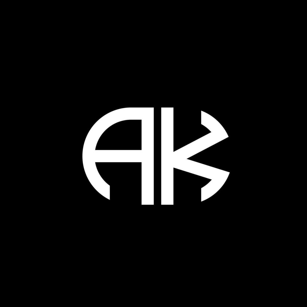 ak carta logotipo design criativo com gráfico vetorial vetor