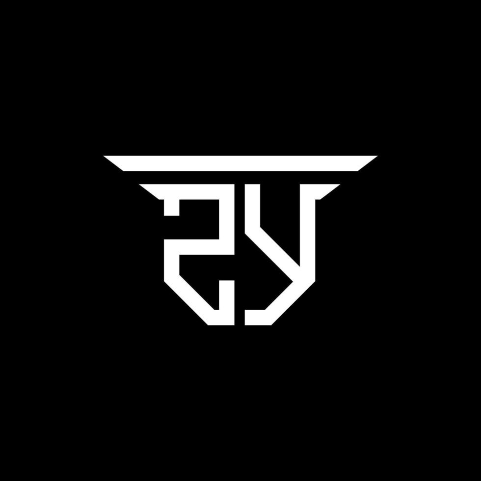 design criativo do logotipo da letra zy com gráfico vetorial vetor