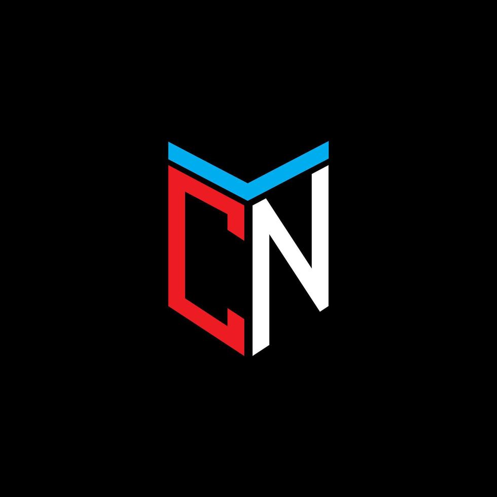 design criativo do logotipo da letra cn com gráfico vetorial vetor