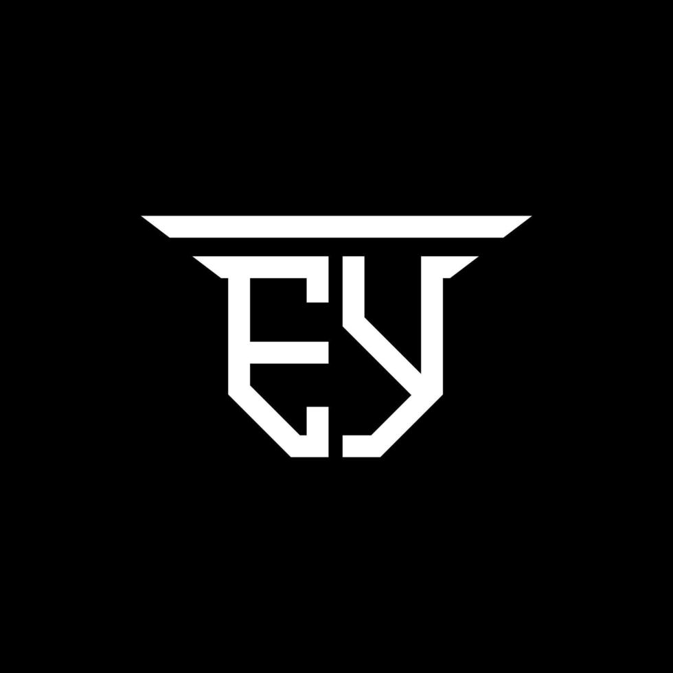 design criativo de logotipo de carta ey com gráfico vetorial vetor