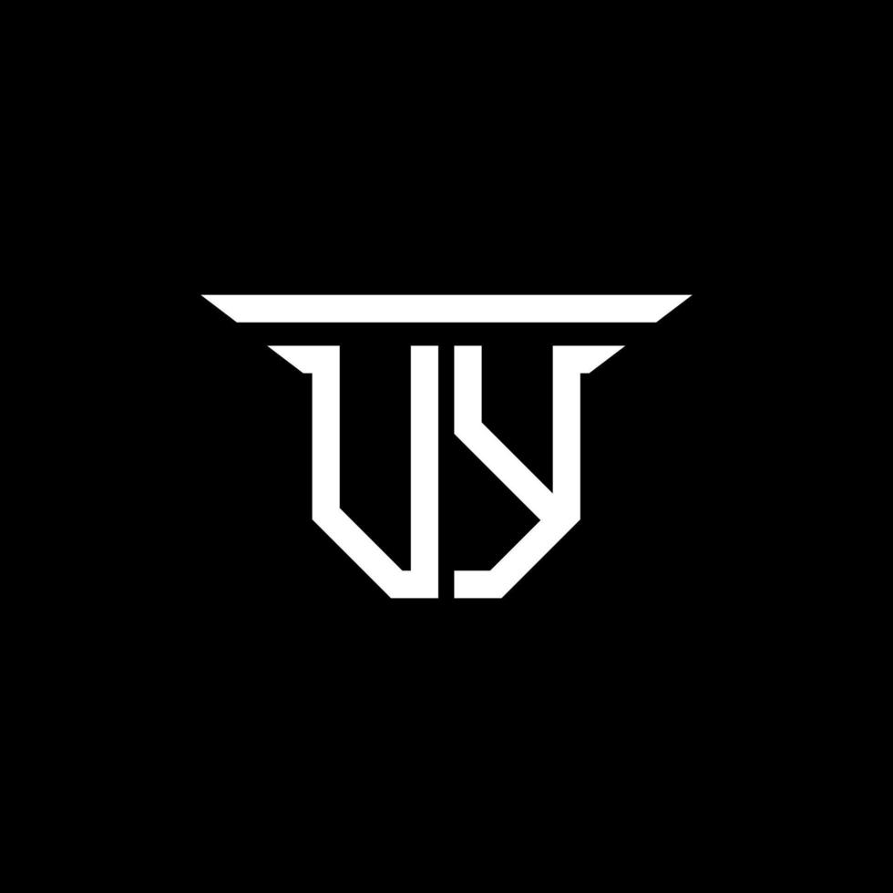 design criativo do logotipo da letra uy com gráfico vetorial vetor