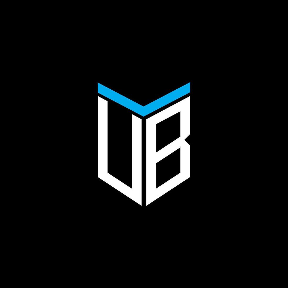 design criativo do logotipo da letra ub com gráfico vetorial vetor
