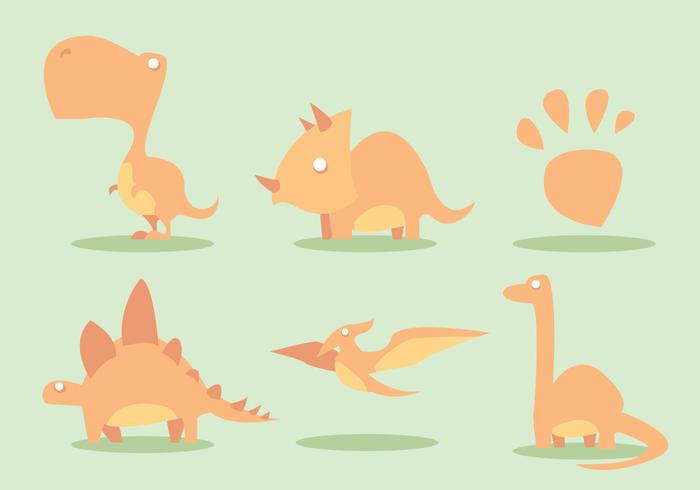 Conjunto de vetores de dinossauro