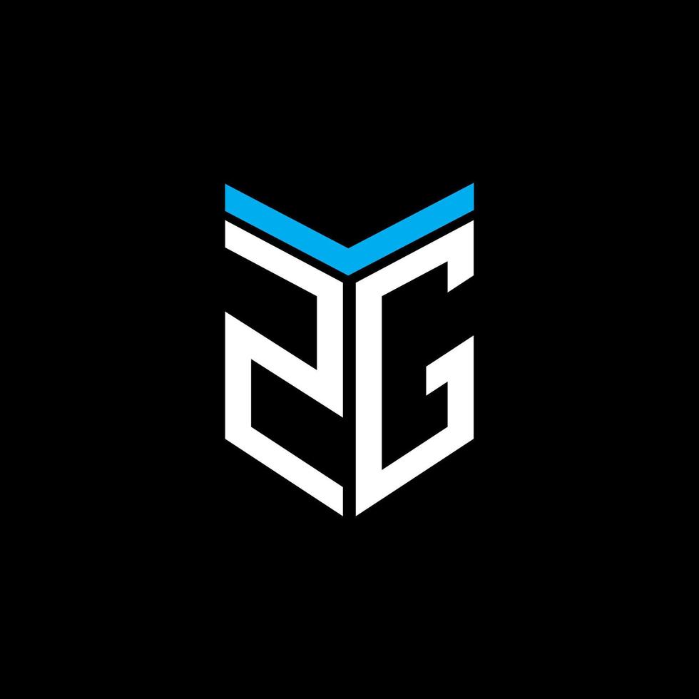design criativo do logotipo da letra zg com gráfico vetorial vetor