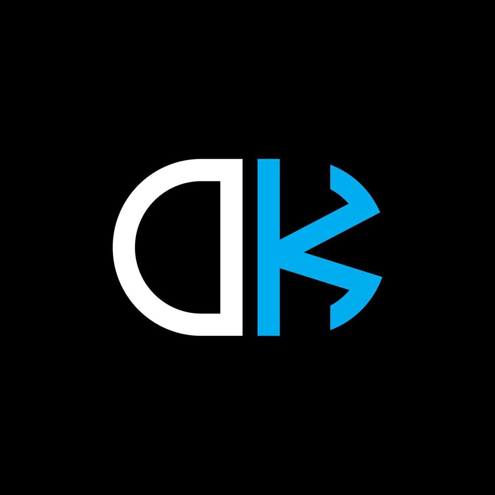 design criativo do logotipo da letra dk com gráfico vetorial vetor
