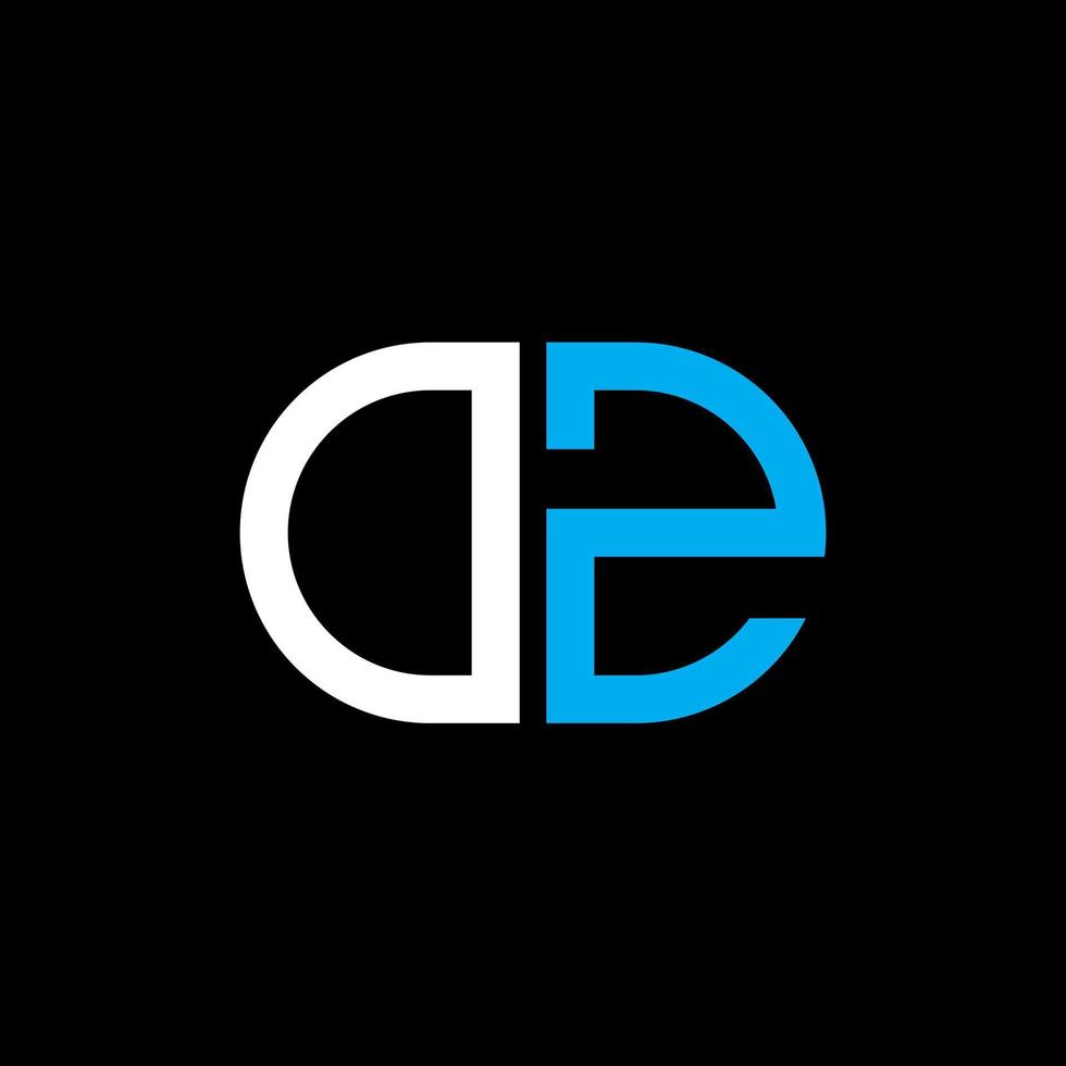design criativo do logotipo da letra dz com gráfico vetorial vetor