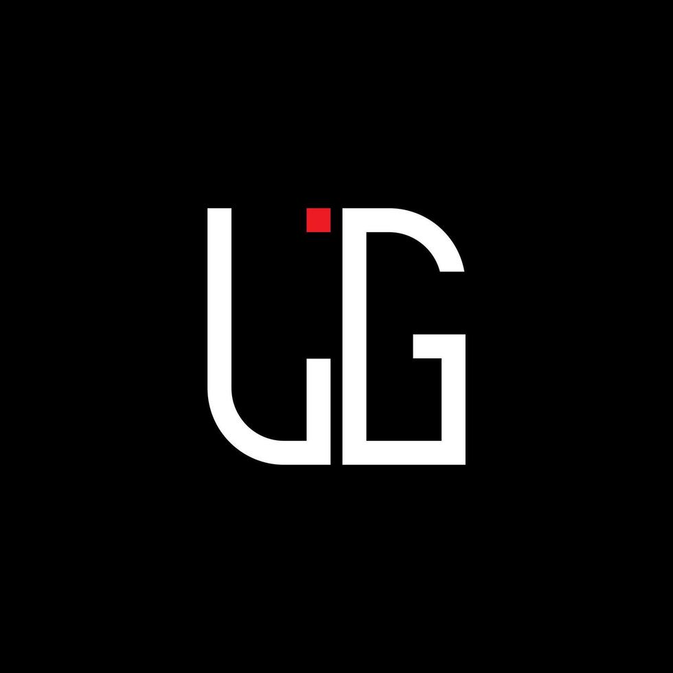 design criativo do logotipo da letra lg com gráfico vetorial vetor