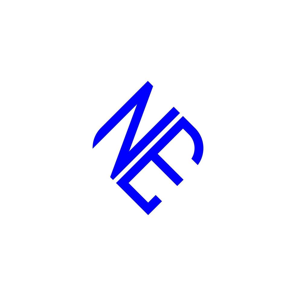 ne letter logo design criativo com gráfico vetorial vetor