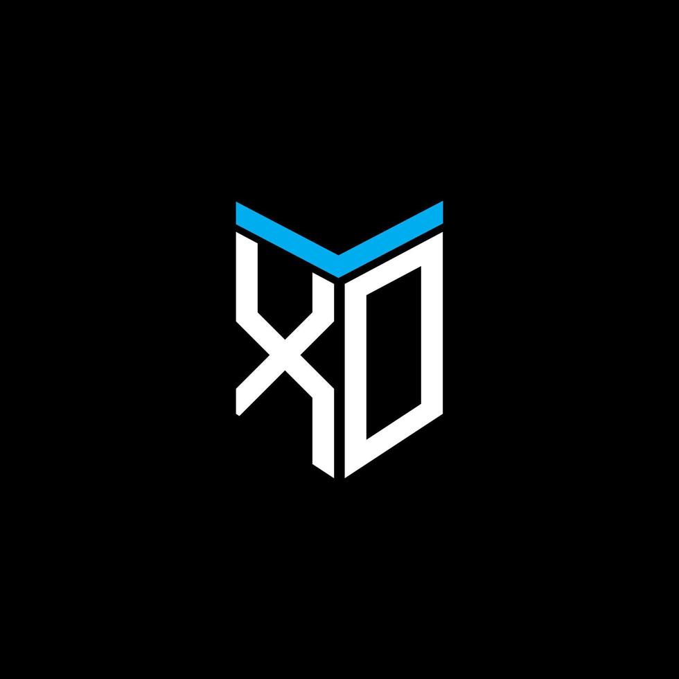 design criativo do logotipo da letra xo com gráfico vetorial vetor