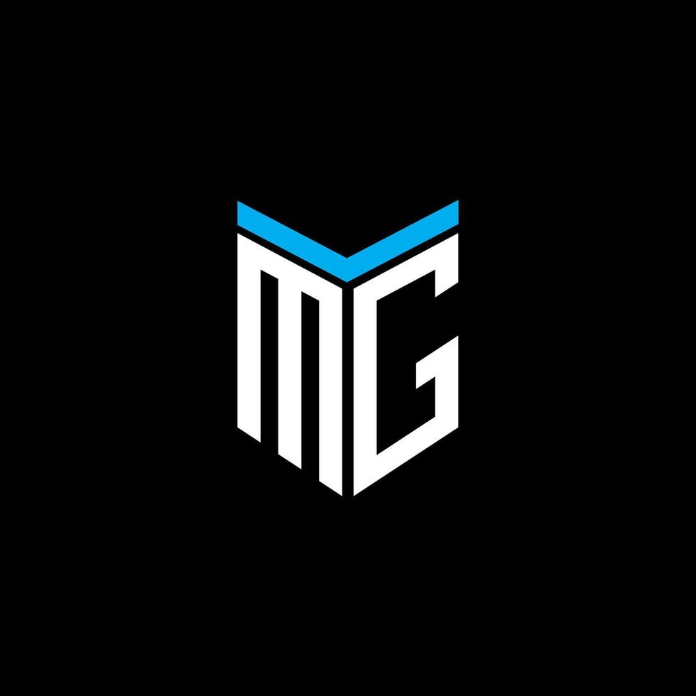 design criativo do logotipo da carta mg com gráfico vetorial vetor