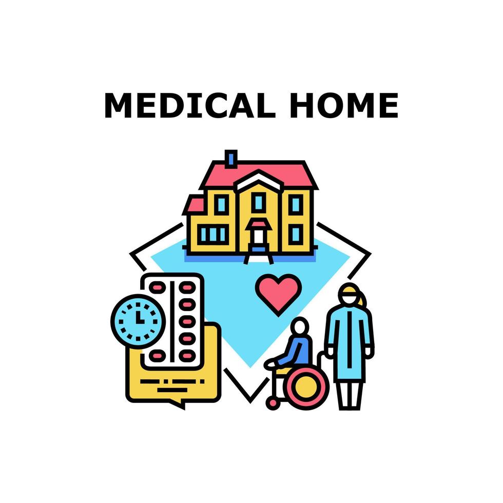 ilustração vetorial de ícone em casa médica vetor