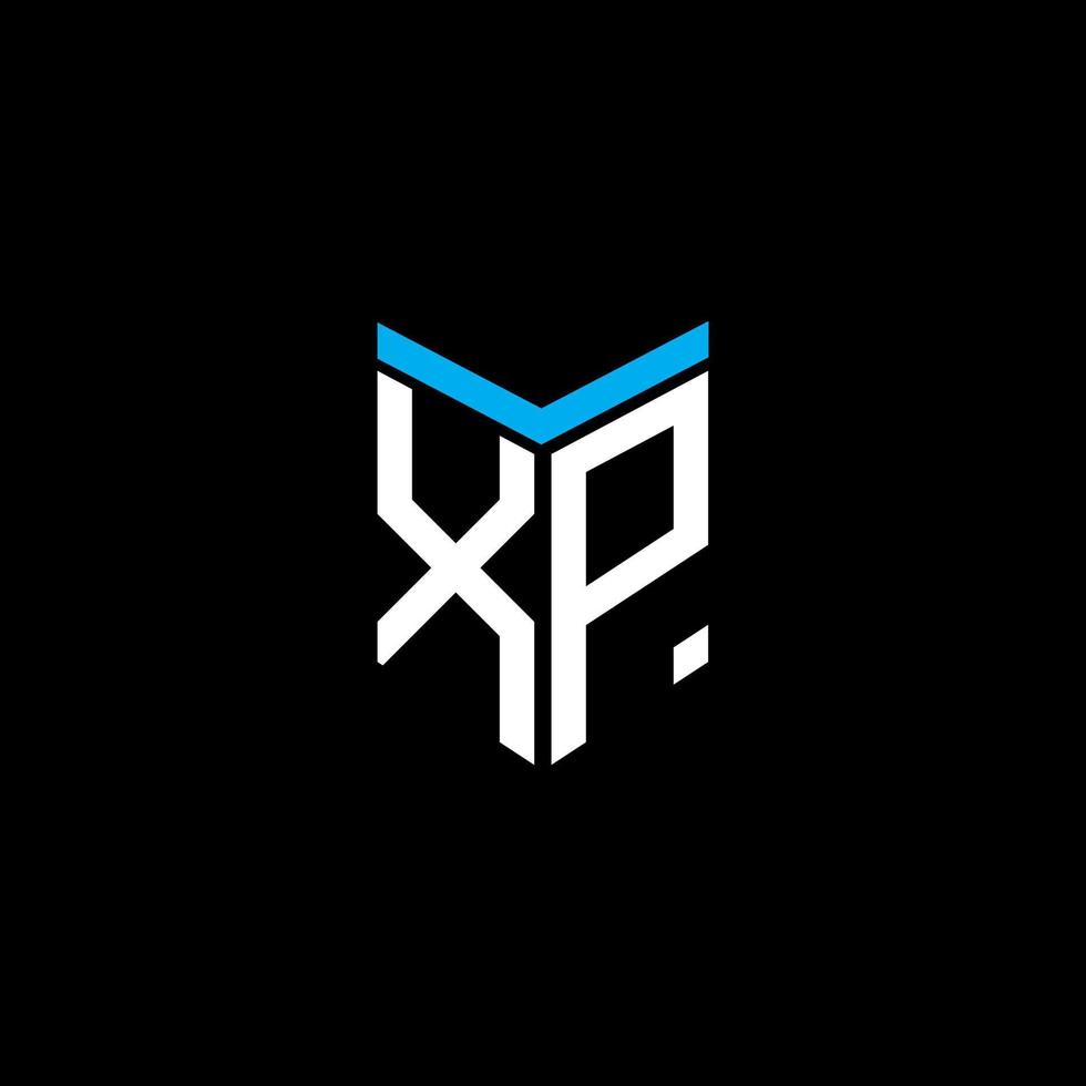 design criativo do logotipo da carta xp com gráfico vetorial vetor