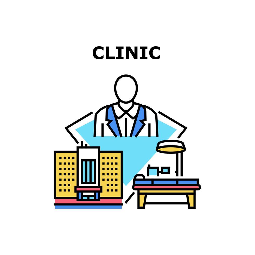 ilustração de cor de conceito de vetor de serviço de clínica