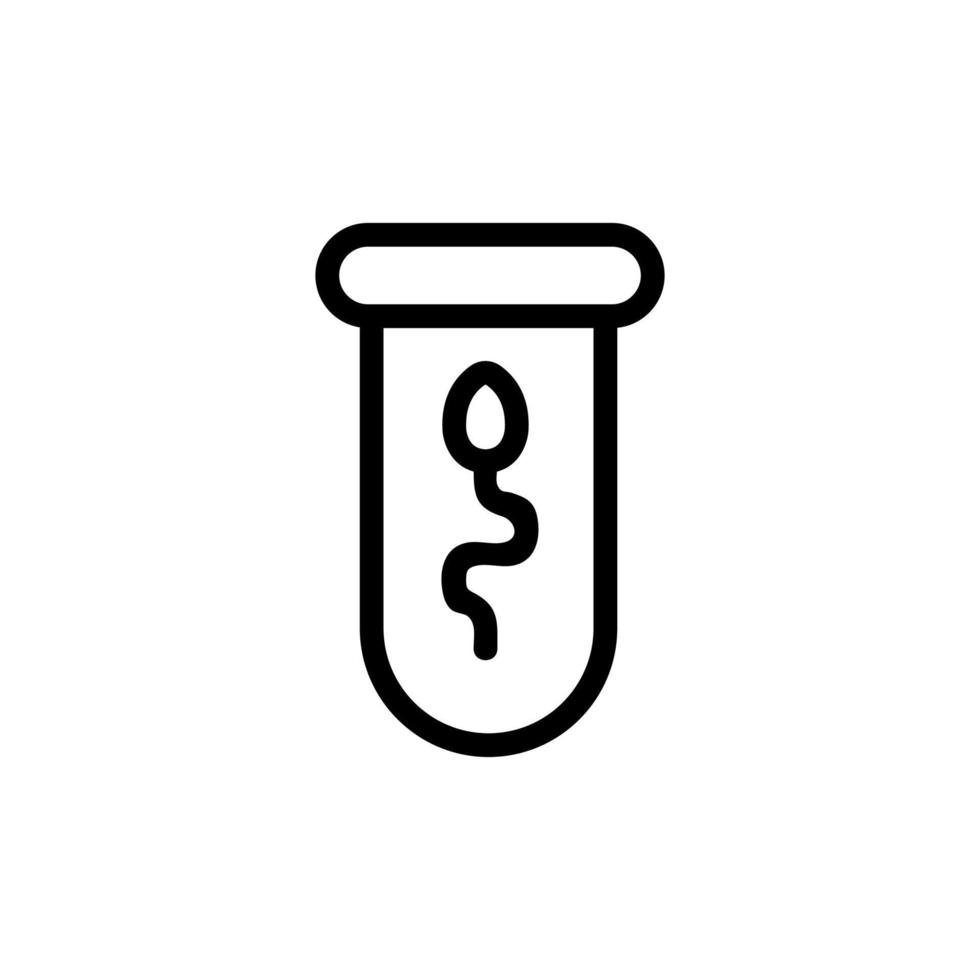 ilustração de contorno de vetor de ícone in vitro de esperma