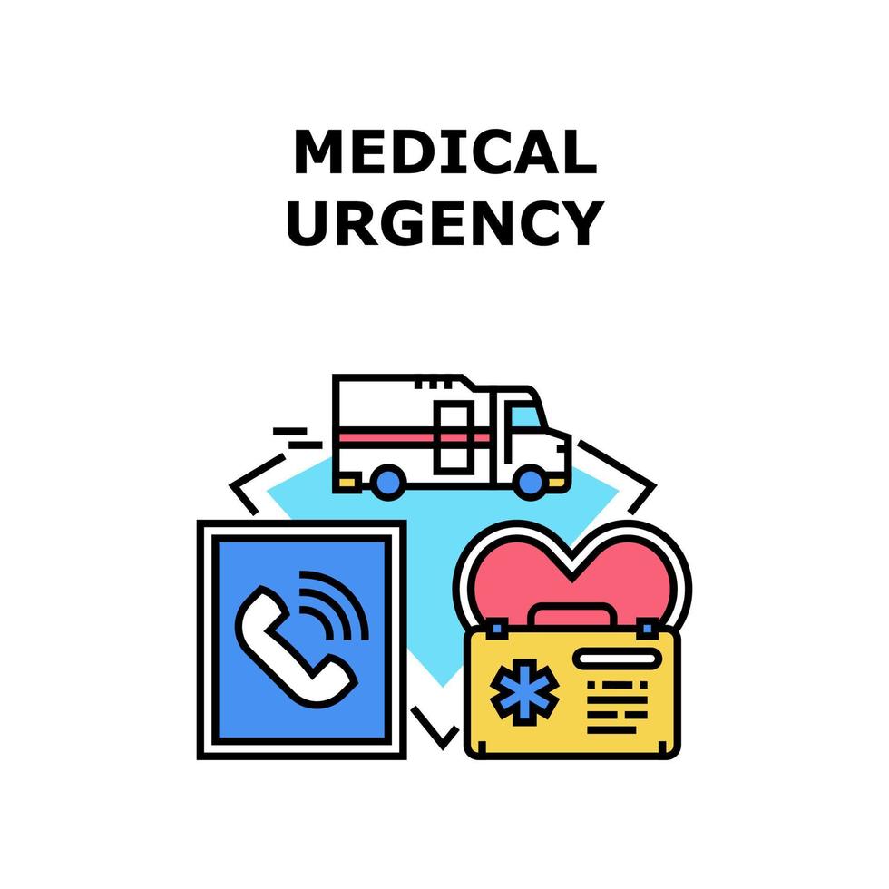 ilustração vetorial de ícone de urgência médica vetor