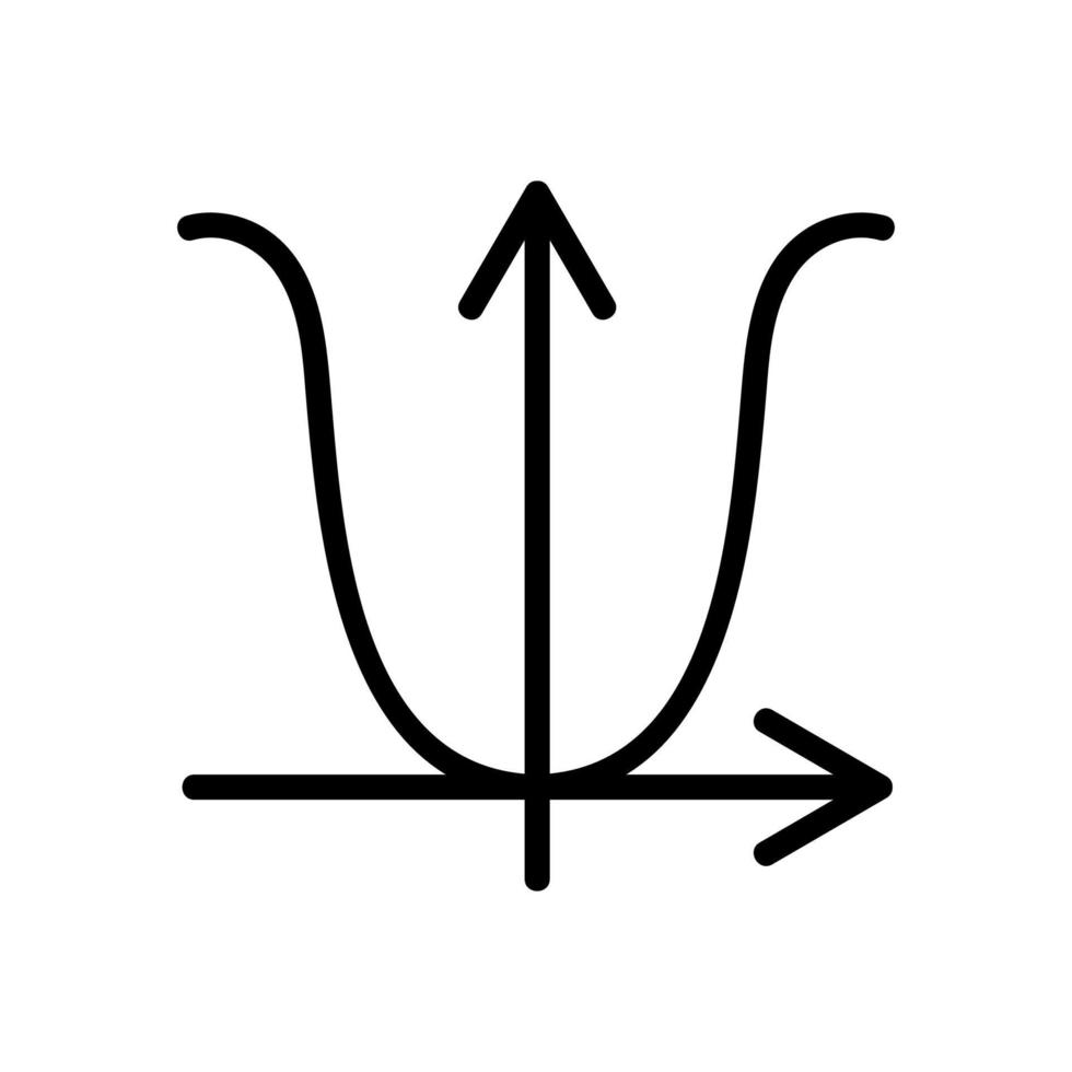 ilustração de contorno de vetor de ícone de trigonometria