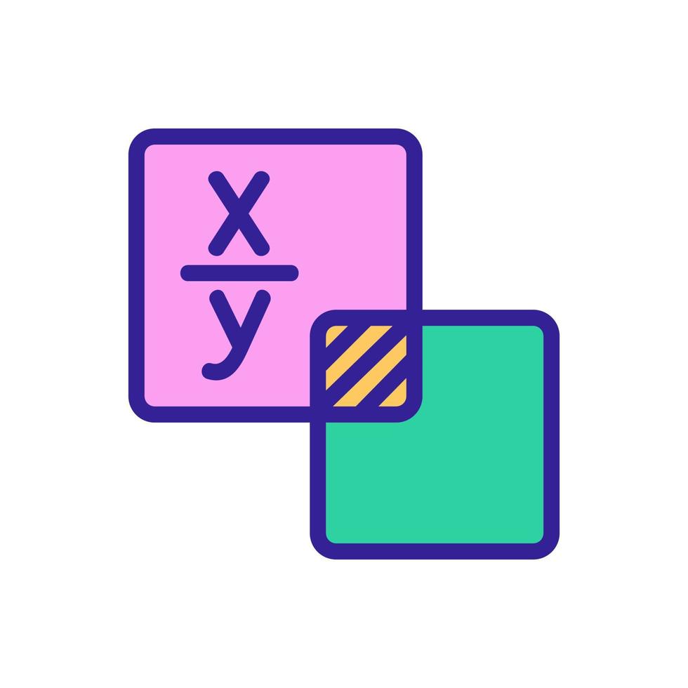 ilustração de contorno de vetor de ícone de fórmula matemática