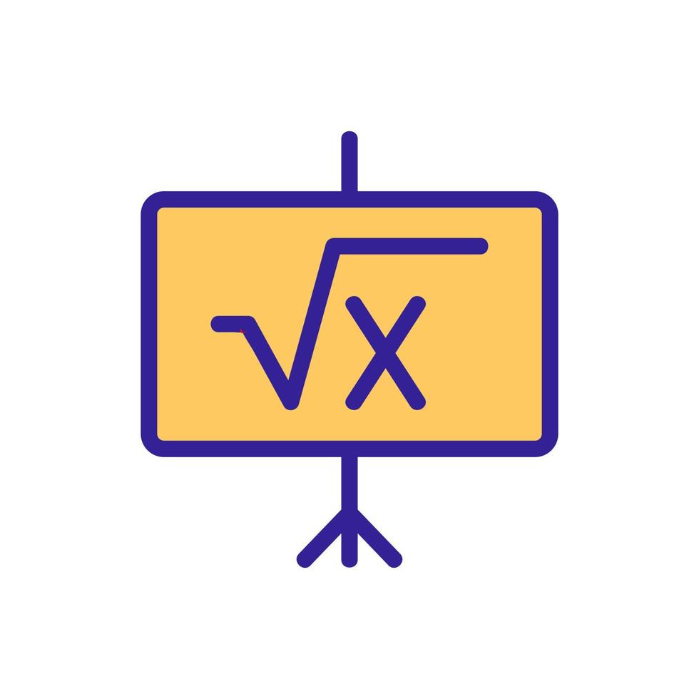 ilustração de contorno de vetor de ícone de matemática de exercício