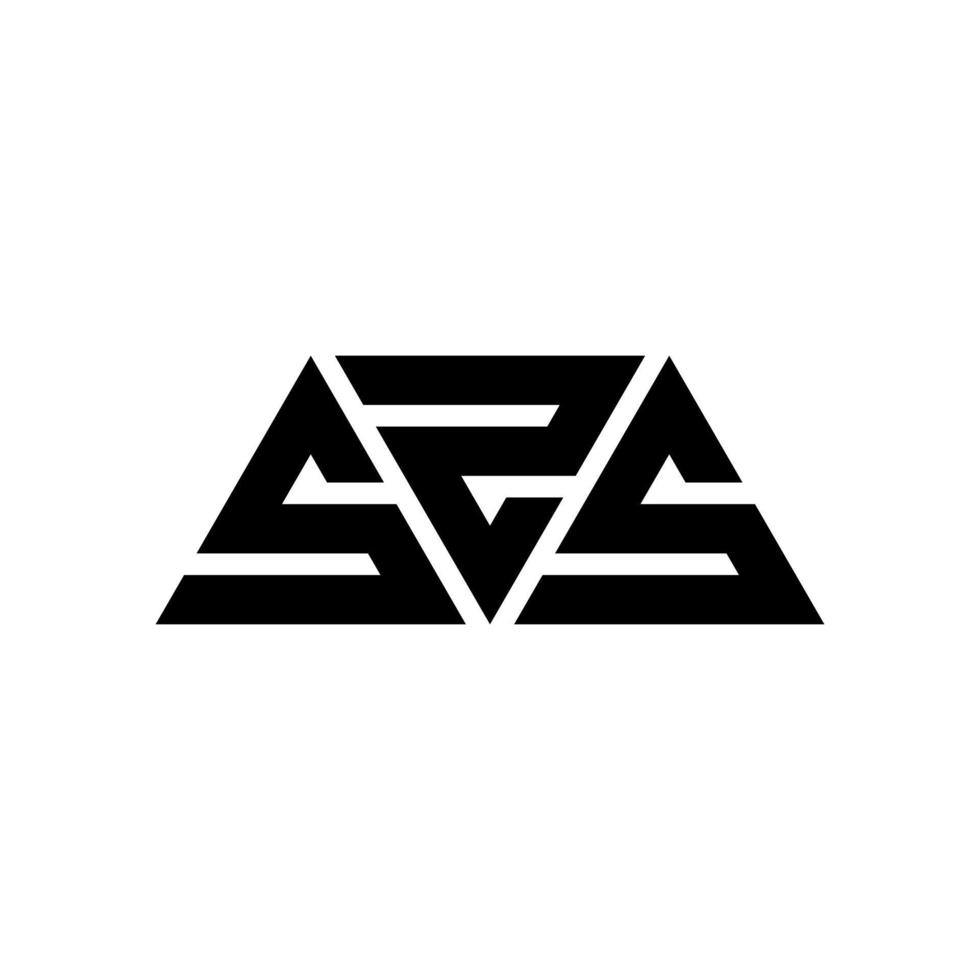 design de logotipo de letra de triângulo szs com forma de triângulo. monograma de design de logotipo de triângulo szs. modelo de logotipo de vetor de triângulo szs com cor vermelha. szs logotipo triangular logotipo simples, elegante e luxuoso. szs