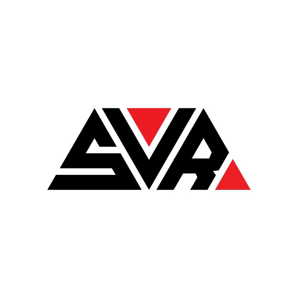 design de logotipo de letra triângulo svr com forma de triângulo. monograma de design de logotipo de triângulo svr. modelo de logotipo de vetor de triângulo svr com cor vermelha. svr logotipo triangular logotipo simples, elegante e luxuoso. svr