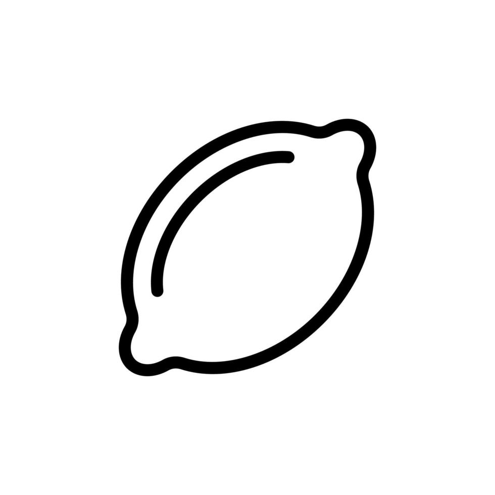 vetor de ícone de limão. ilustração de símbolo de contorno isolado