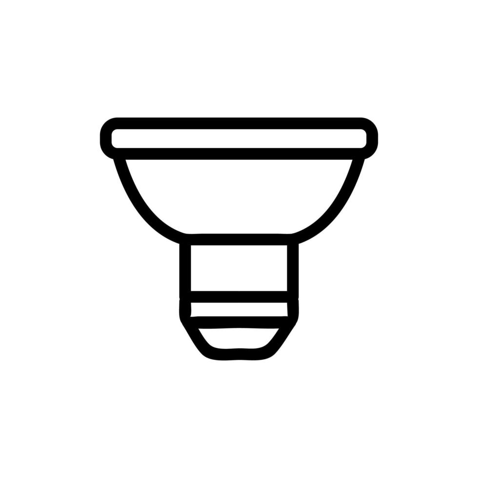vetor de ícone de lâmpada. ilustração de símbolo de contorno isolado