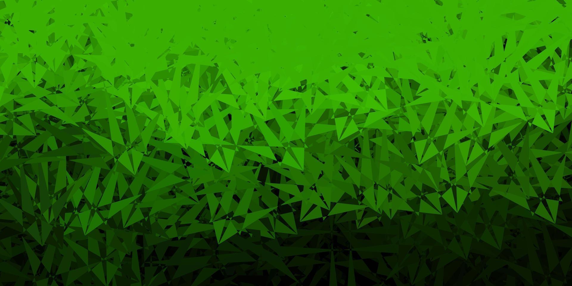 fundo vector verde escuro com triângulos.