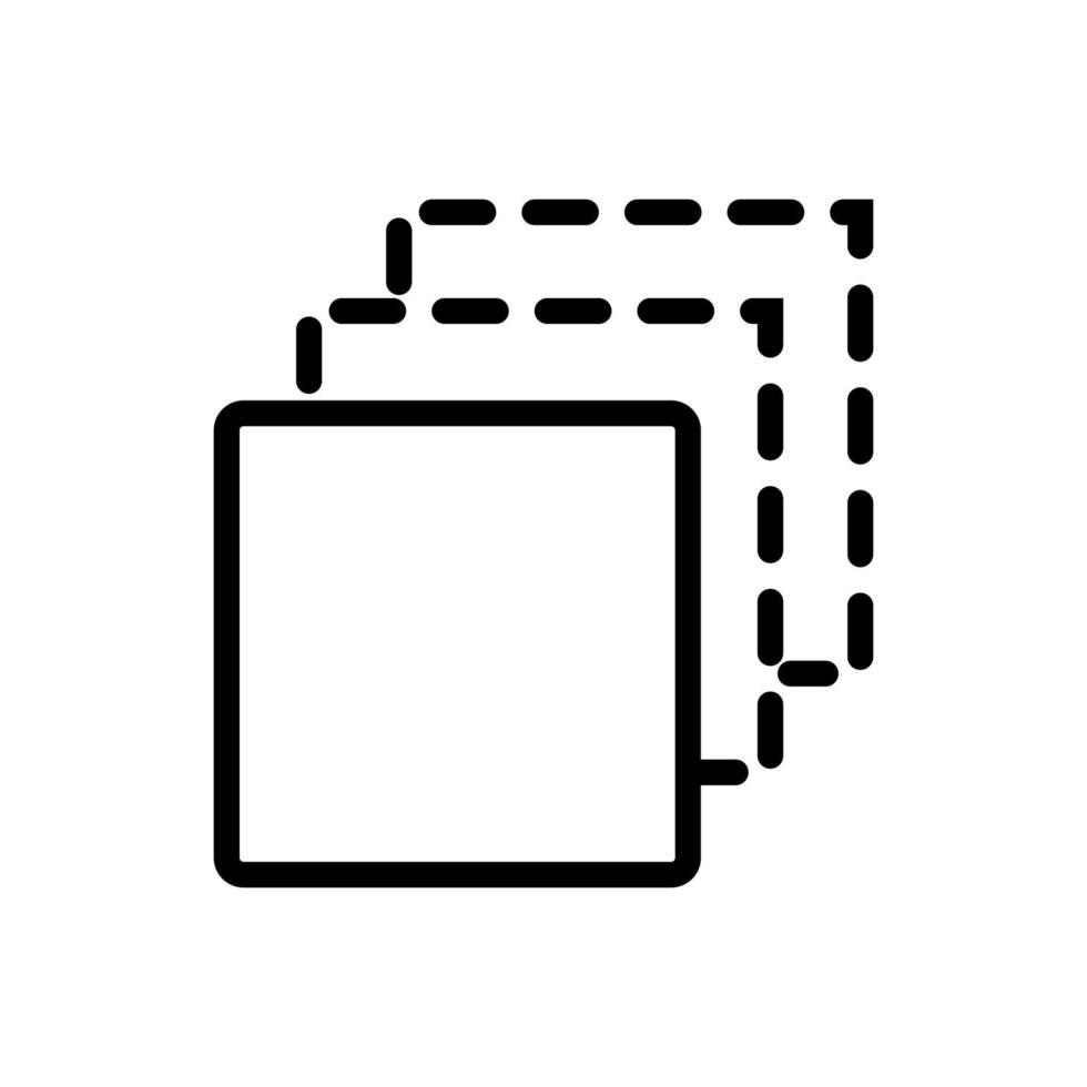 ilustração de contorno de vetor de ícone de três camadas diferentes