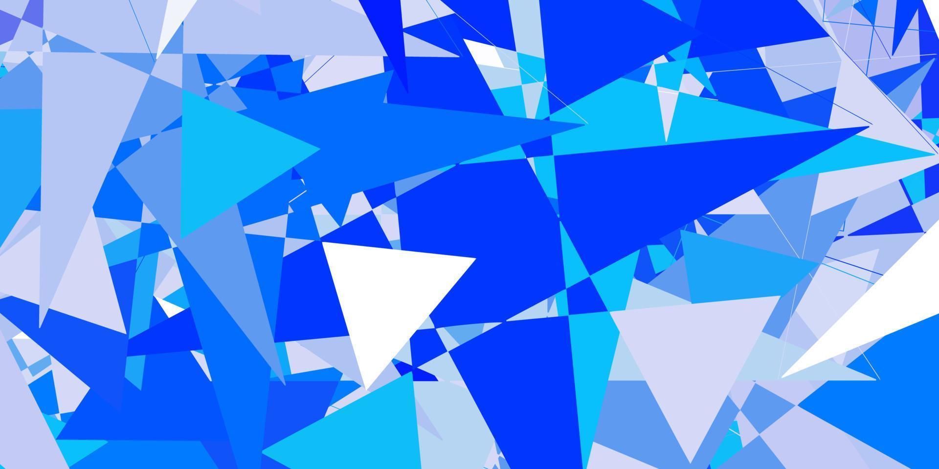 layout de vetor de azul claro com formas de triângulo.