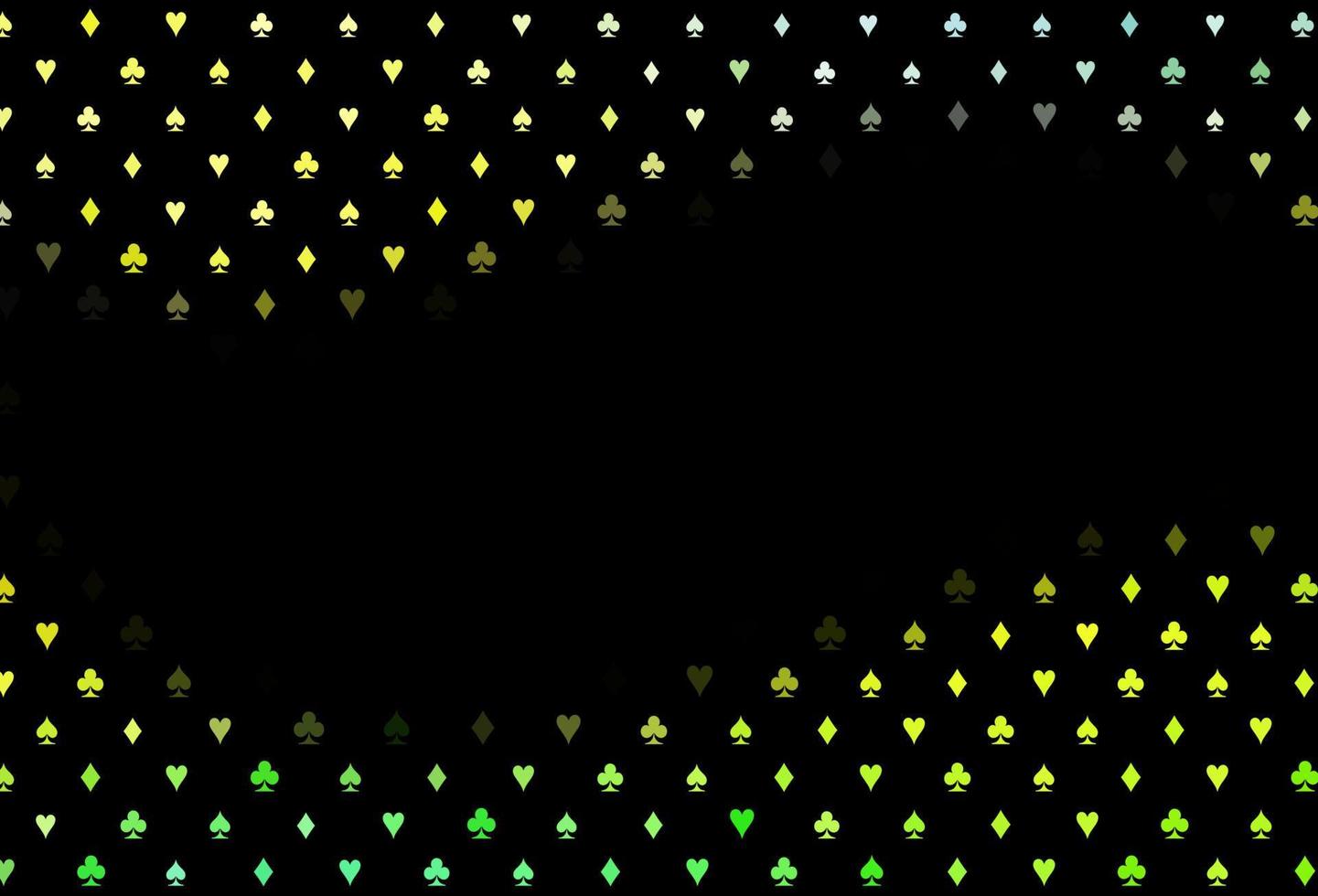 fundo vector verde e amarelo escuro com sinais de cartões.