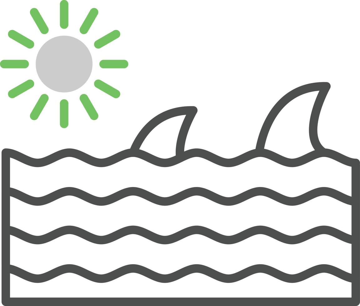 ícone de gradiente de tubarão vetor