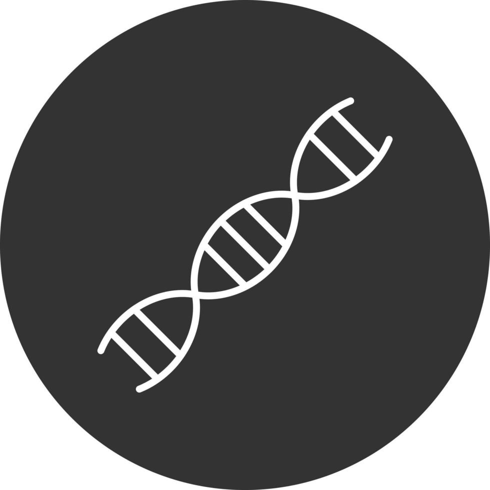 ícone invertido de linha de dna vetor