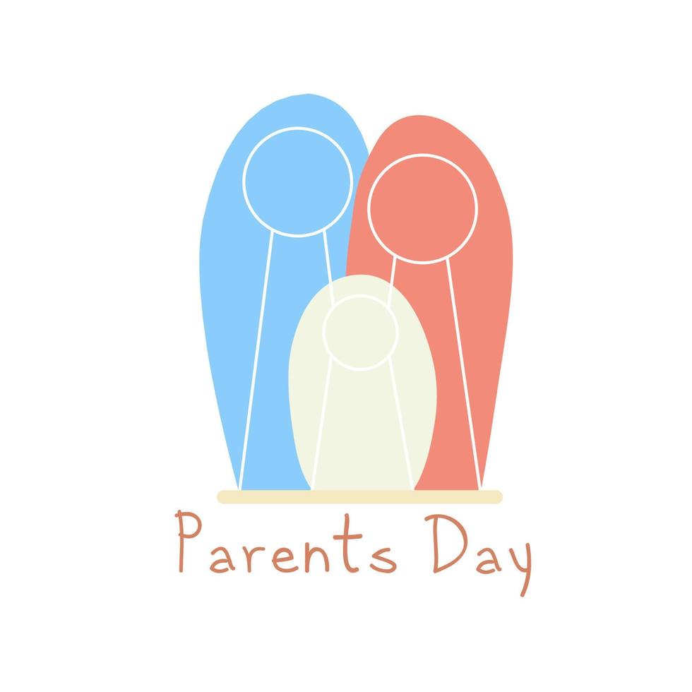 gráfico de ilustração do dia dos pais. bom para eventos, evento global, cartão de felicitações, etc. vetor
