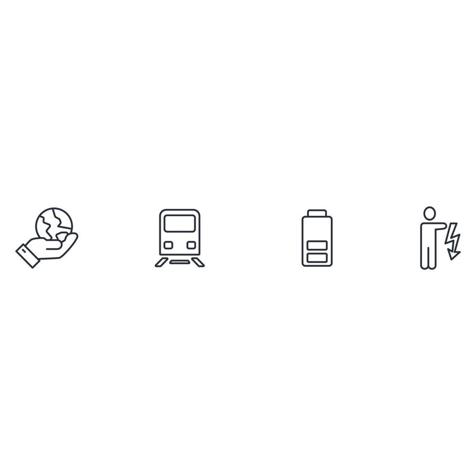 ilustração detalhada do conjunto de ícones de mobilidade elétrica. ilustração detalhada de elementos vetoriais de símbolo de pacote de mobilidade eletrônica para web infográfico vetor