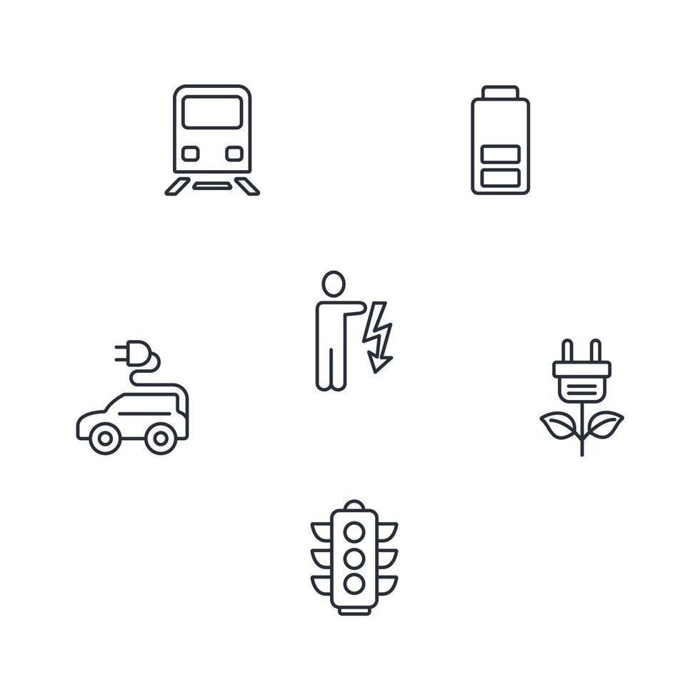 ilustração detalhada do conjunto de ícones de mobilidade elétrica. ilustração detalhada de elementos vetoriais de símbolo de pacote de mobilidade eletrônica para web infográfico vetor