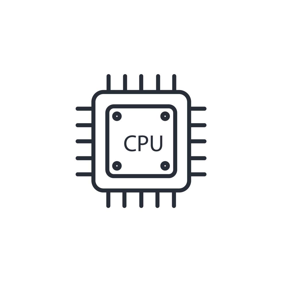 elementos do vetor de símbolo de ícones de CPU para web infográfico