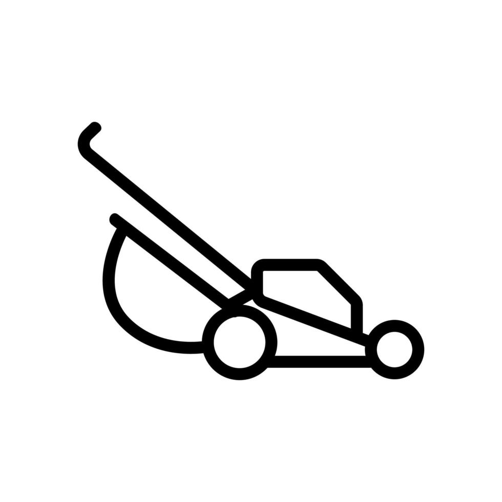 ilustração de contorno de vetor de ícone de cortador de grama manual