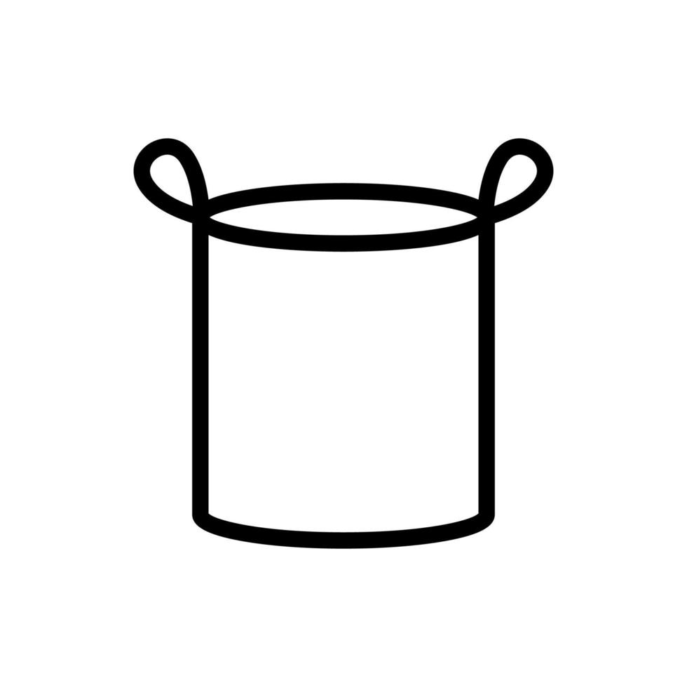balde para ilustração de contorno de vetor de ícone doméstico