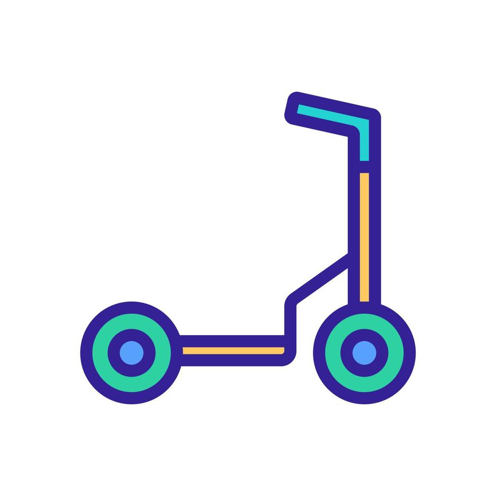 chute scooter ilustração de contorno de vetor de ícone de veículo elétrico