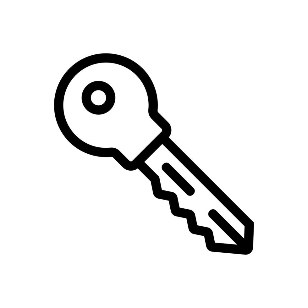 vetor de ícone de chave. ilustração de símbolo de contorno isolado