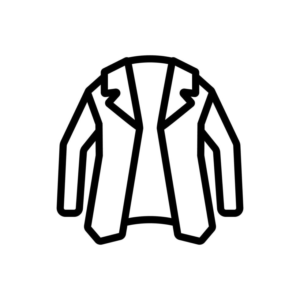 vetor de ícone de jaqueta. ilustração de símbolo de contorno isolado