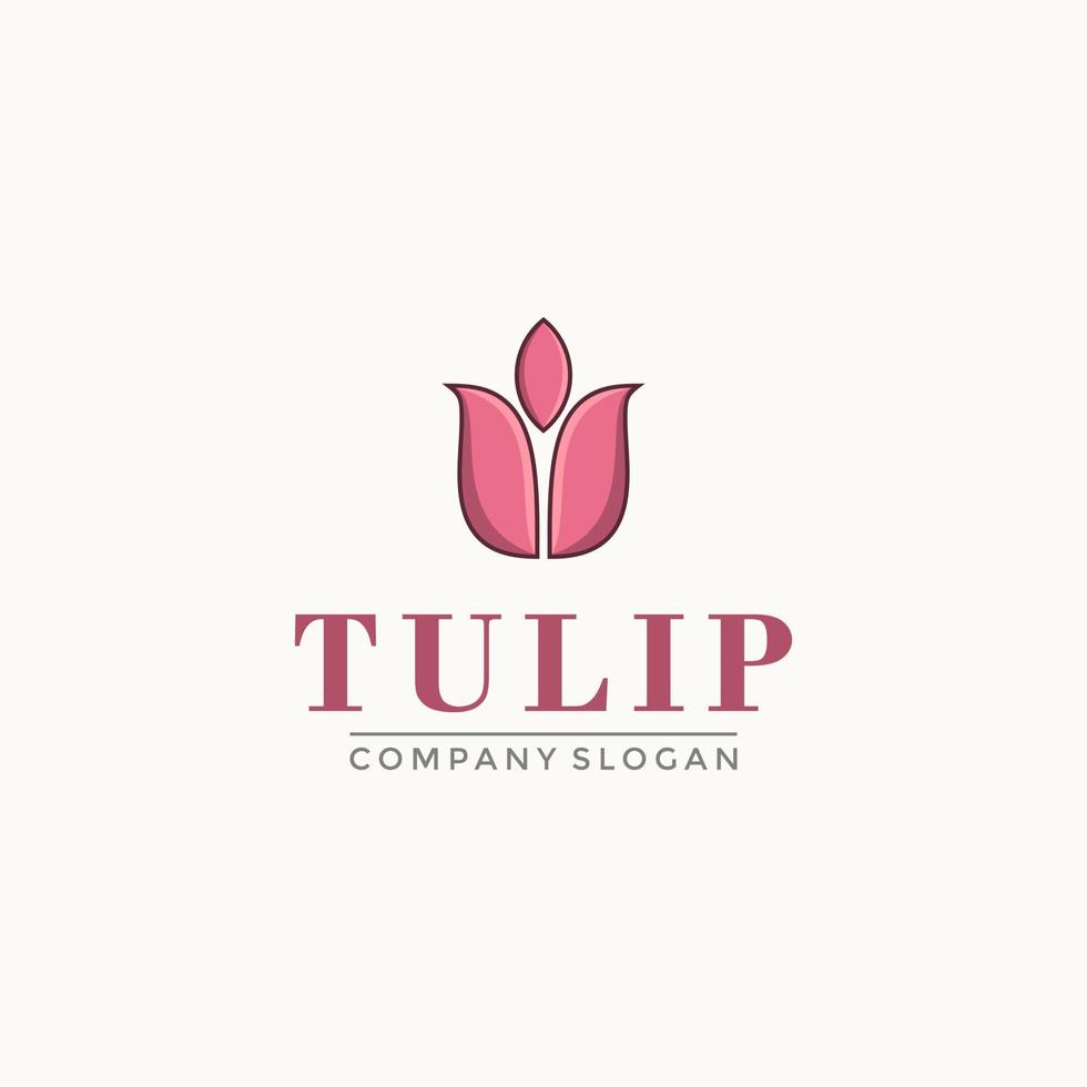 logotipo da flor de tulipa - ilustração vetorial. design de emblema de flor de tulipa, adequado para sua necessidade de design, logotipo, ilustração, animação, etc. vetor