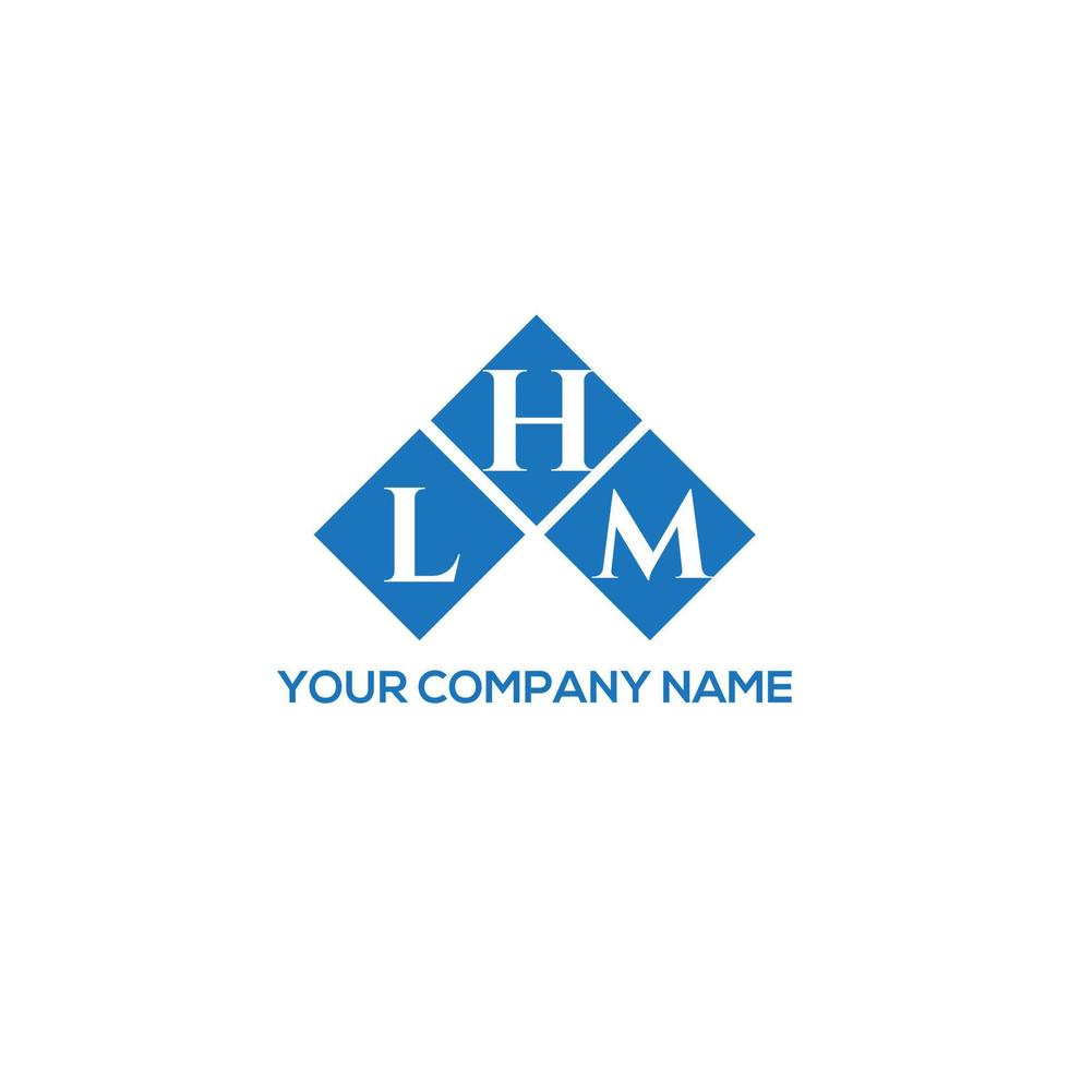 design de logotipo de letra lhm em fundo branco. conceito de logotipo de letra de iniciais criativas lhm. design de letra lhm. vetor