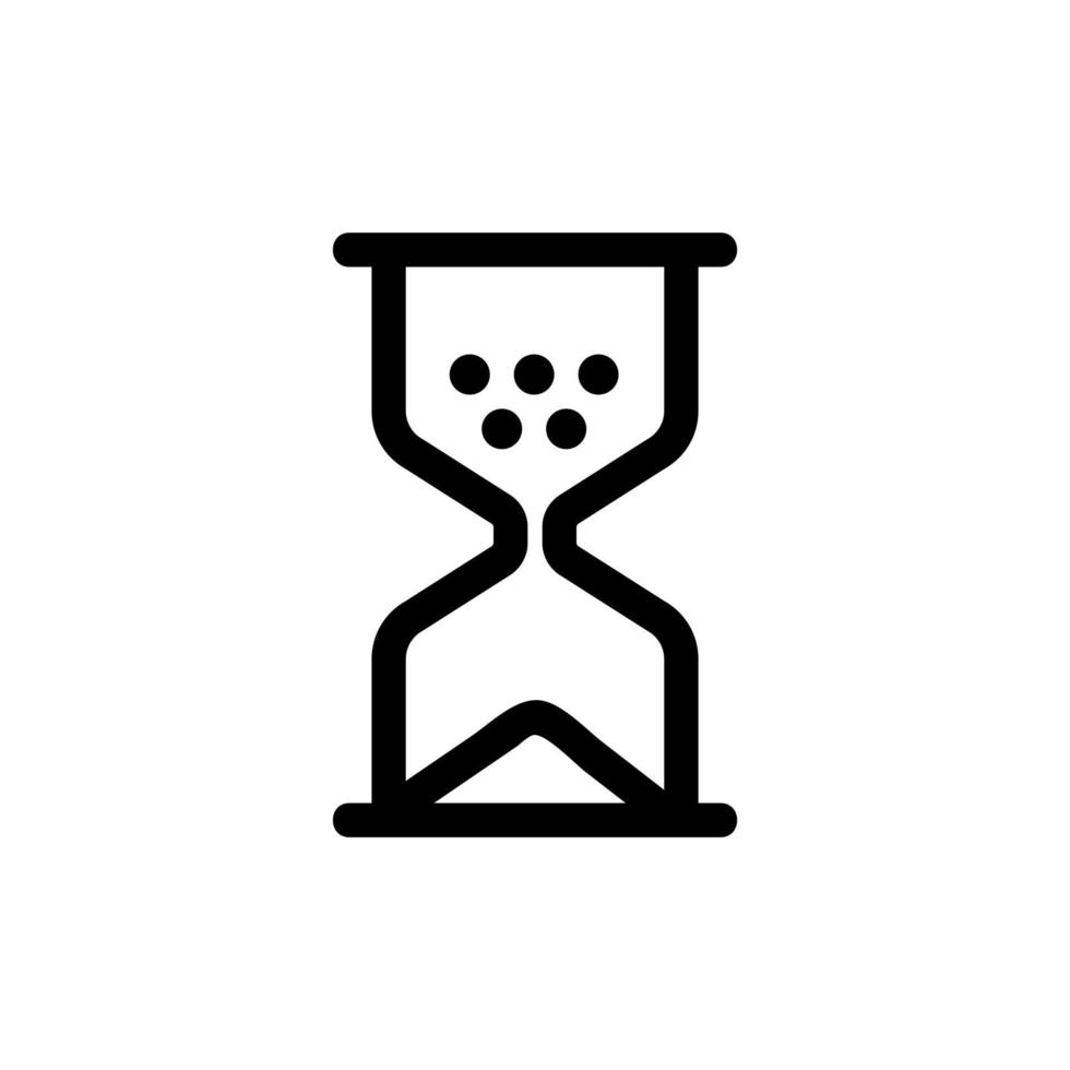 vetor de ícone de ampulheta. ilustração de símbolo de contorno isolado