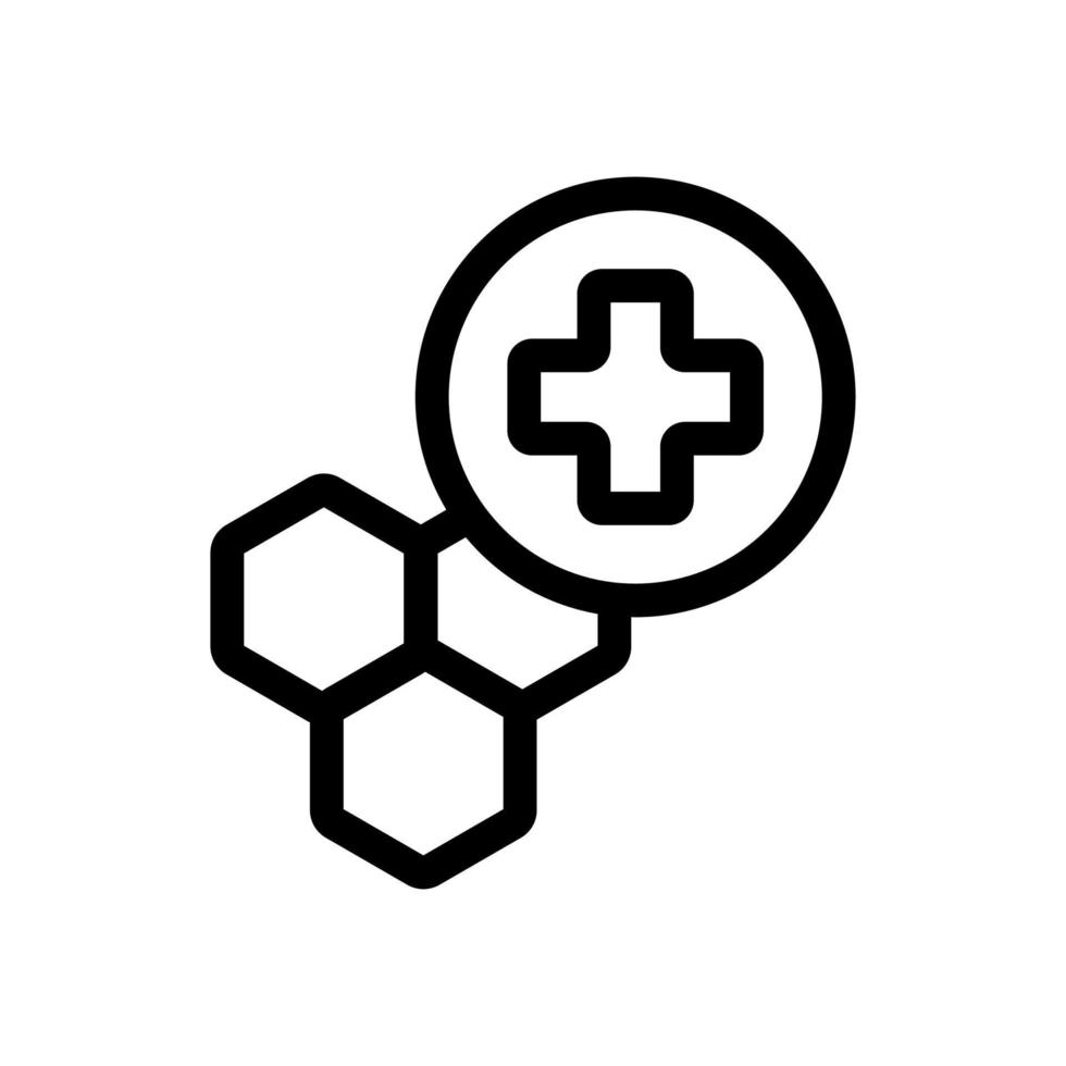 vetor de ícone de farmácia de mel. ilustração de símbolo de contorno isolado