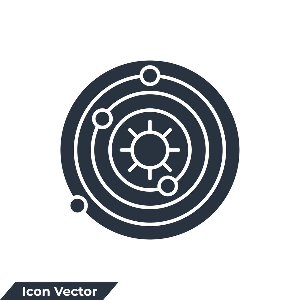ilustração em vetor logotipo ícone astrofísica. modelo de símbolo da via láctea para coleção de design gráfico e web