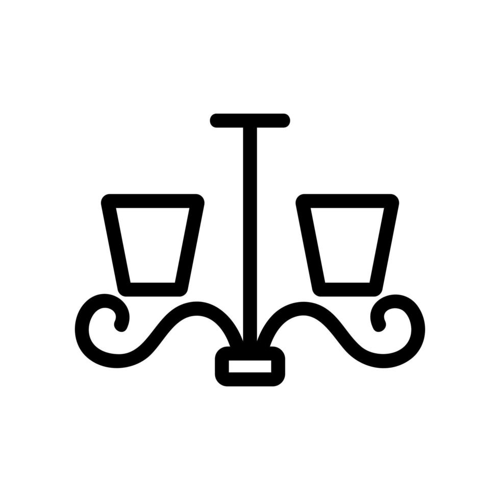 vetor de ícone do candelabro. ilustração de símbolo de contorno isolado