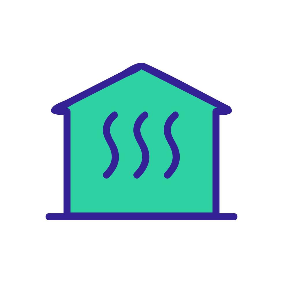 vetor de ícone de ar do aquecedor de casa. ilustração de símbolo de contorno isolado